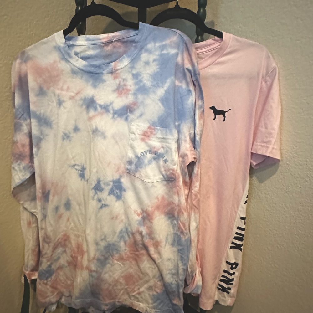 A Bundle Of two Pink Victoria Secret Tshirt in a good Condition for $26